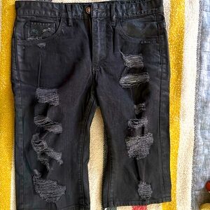 Tortoise distressed long shorts Sz 24